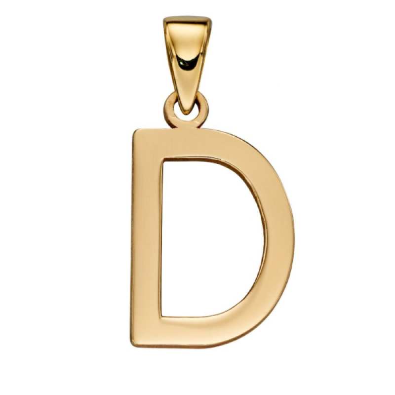 Gold Letter 'D' Pendant (GP 2203)